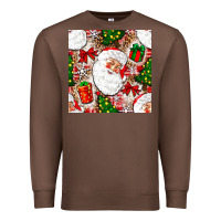 Chestnut Christmas Santa Claus and gift box Premium Sweatshirt - NancyCooperArtShop