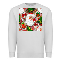 Dove Grey Christmas Santa Claus and gift box Premium Sweatshirt - NancyCooperArtShop