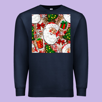 Christmas Santa Claus And Gift Box Premium Sweatshirt Designed By Nancycooperartshop