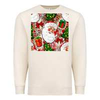 Sandshell Christmas Santa Claus and gift box Premium Sweatshirt - NancyCooperArtShop