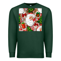 Sports Green Christmas Santa Claus and gift box Premium Sweatshirt - NancyCooperArtShop