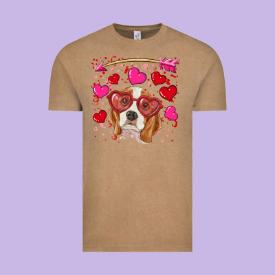 Vintage Tee valentine's day  beagle