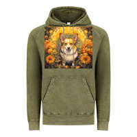 Vintage Olive pembroke welsh corgi Vintage Hoodie - Unal Design