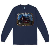 Navy farm life2 Long Sleeve Tee - SublimationCraftShop