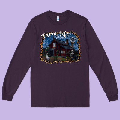 Farm Life2 Long Sleeve Tee Designed By Sublimationcraftshop