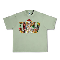 Oil Green beagle christmas joy Urban Heavy Tee - RanaPortraitStore