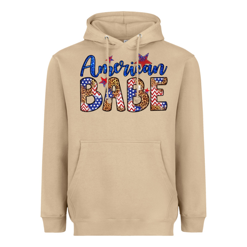 American Babe Heavyweight Hoodie by LillyAllenDesigns | Teevron