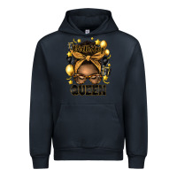 Navy birthday queen afro messy bun Urban Hoodie - Artiststas