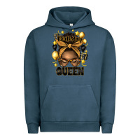 Pigment Midnight Navy birthday queen afro messy bun Urban Hoodie - Artiststas