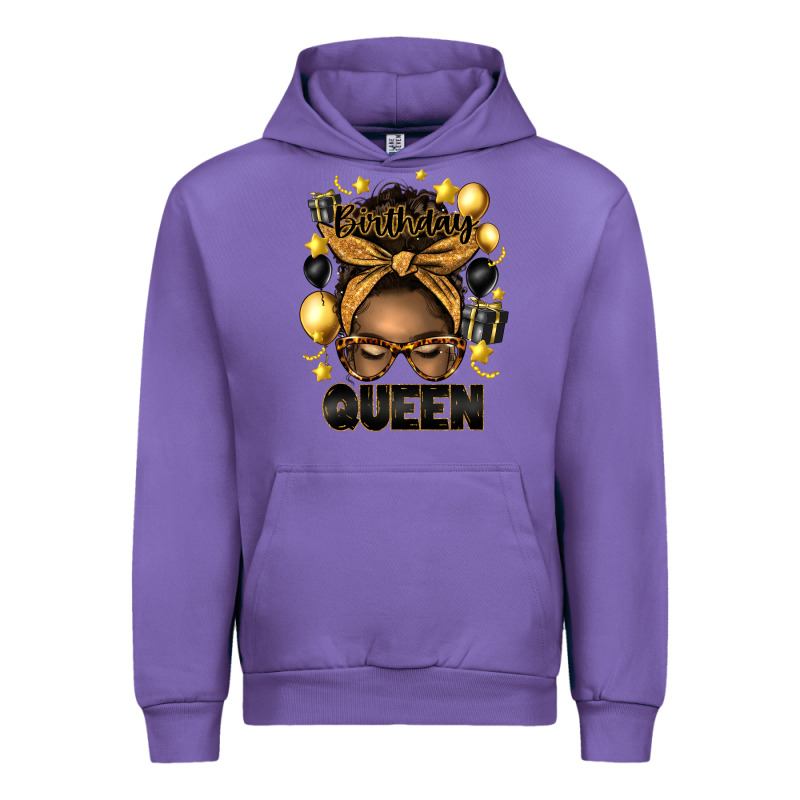 Birthday Queen Afro Messy Bun Urban Hoodie by Artiststas | Teevron