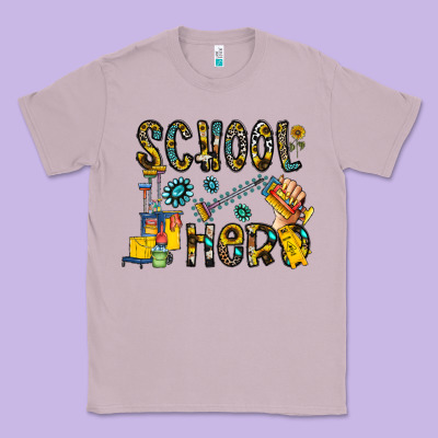 School Hero Classic Tee Designed By Cowhidedigitalart