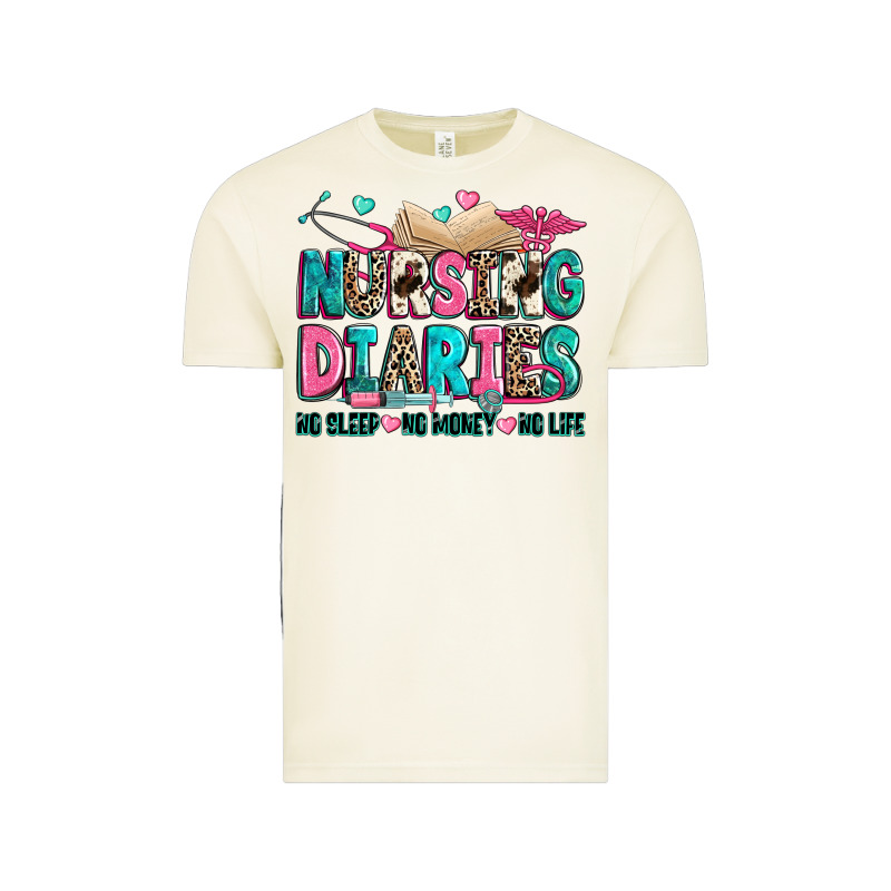 Nursing Diaries No Sleep No Money No Life Vintage Tee by Zillion Design Studio | Teevron