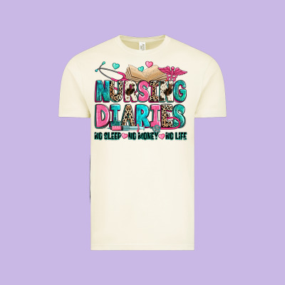 Nursing Diaries No Sleep No Money No Life Vintage Tee Designed By Zillion Design Studio