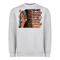 Heather Grey Melanin many shades of brown afro woman Heavyweight Sweatshirt - RanaPortraitStore