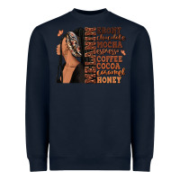 Navy Melanin many shades of brown afro woman Heavyweight Sweatshirt - RanaPortraitStore