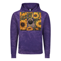Cloud Purple pug Vintage Hoodie - Unal Design