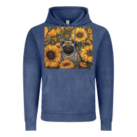 Vintage Denim pug Vintage Hoodie - Unal Design