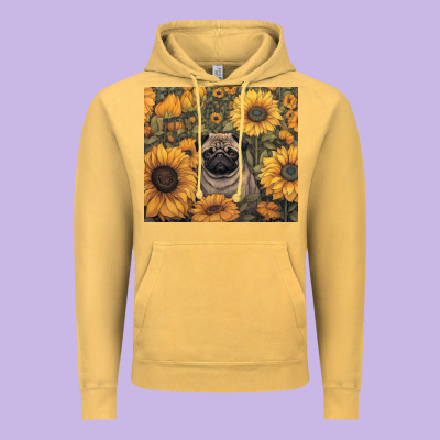 Pug Vintage Hoodie Designed By Unal Design