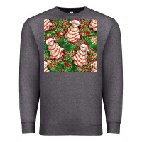 Charcoal Heather Christmas tree cakes Premium Sweatshirt - NancyCooperArtShop
