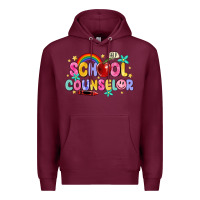 Burgundy school counselor Premium Hoodie - MaliasSmallBusiness