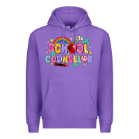 Purple school counselor Premium Hoodie - MaliasSmallBusiness