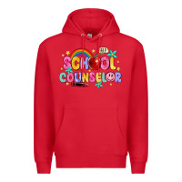 Red school counselor Premium Hoodie - MaliasSmallBusiness
