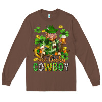 Chestnut One lucky cowboy with st. patricks elf Long Sleeve Tee - Neo Western