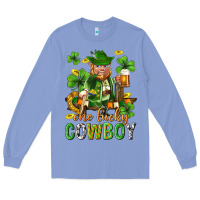 Colony Blue One lucky cowboy with st. patricks elf Long Sleeve Tee - Neo Western