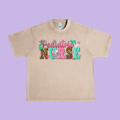 Pediatric Nurse Urban Heavy Tee Designed By Texasbilliewilder