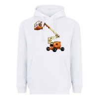 White Boom Lift Heavyweight Hoodie - LillyAllenDesigns