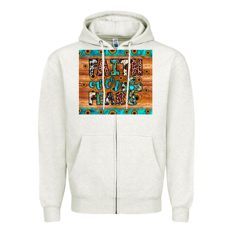 Faith Over Fear Zipper Hoodie by JahusDesignShop | Teevron