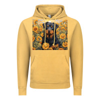 Vintage Mustard rotweiler Vintage Hoodie - Unal Design