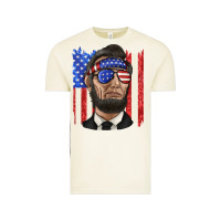 Vintage Arctic American flag with lincoln Vintage Tee - texasbilliewilder
