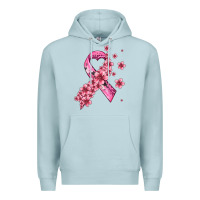 Blue Mist pink cancer ribbon Premium Hoodie - AdoDesignShop
