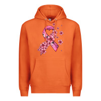 Carrot pink cancer ribbon Premium Hoodie - AdoDesignShop