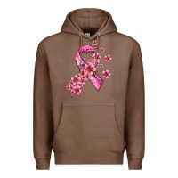 Chestnut pink cancer ribbon Premium Hoodie - AdoDesignShop