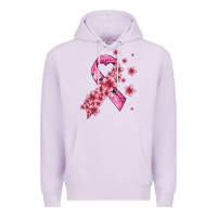 Lilac pink cancer ribbon Premium Hoodie - AdoDesignShop