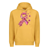 Mustard pink cancer ribbon Premium Hoodie - AdoDesignShop