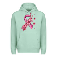 Seafoam pink cancer ribbon Premium Hoodie - AdoDesignShop