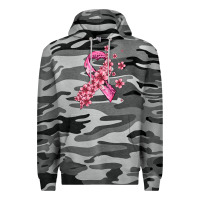 Slate Camo pink cancer ribbon Premium Hoodie - AdoDesignShop