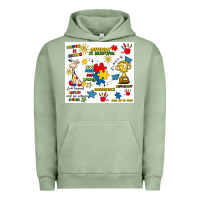 Pigment Oil Green autism Urban Hoodie - Artiststas