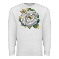 Oatmeal Heather pillow fight rose Premium Sweatshirt - LillyAllenDesigns