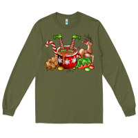 Army Green chocolate elf Long Sleeve Tee - FaDigitalArtStudio