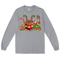 Heather Grey chocolate elf Long Sleeve Tee - FaDigitalArtStudio