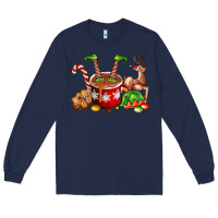 Navy chocolate elf Long Sleeve Tee - FaDigitalArtStudio