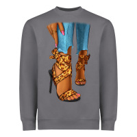 Storm Leopard heels black fashion girl Heavyweight Sweatshirt - RanaPortraitStore