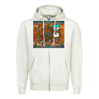 Oatmeal Heather coffee and grace Zipper Hoodie - JahusDesignShop