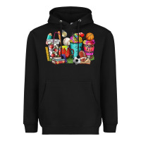 Black p.e. teacher coffee cups Heavyweight Hoodie - NancyCooperArtShop