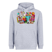Heather Grey p.e. teacher coffee cups Heavyweight Hoodie - NancyCooperArtShop