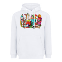 White p.e. teacher coffee cups Heavyweight Hoodie - NancyCooperArtShop